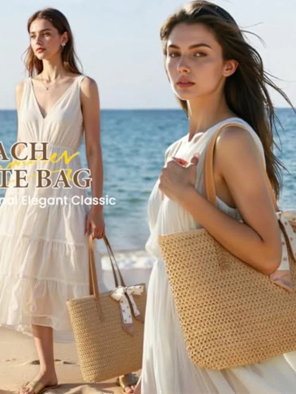 BRAND NEW Beach Tote Bag Shoulder Handbag - Picture 5 of 7